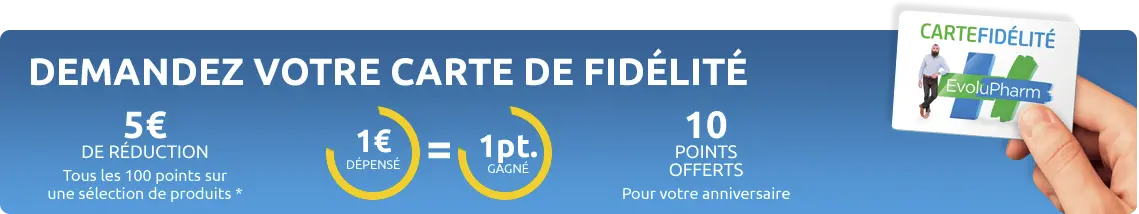 Demander votre carte de fidélité à la pharmacie saint-come